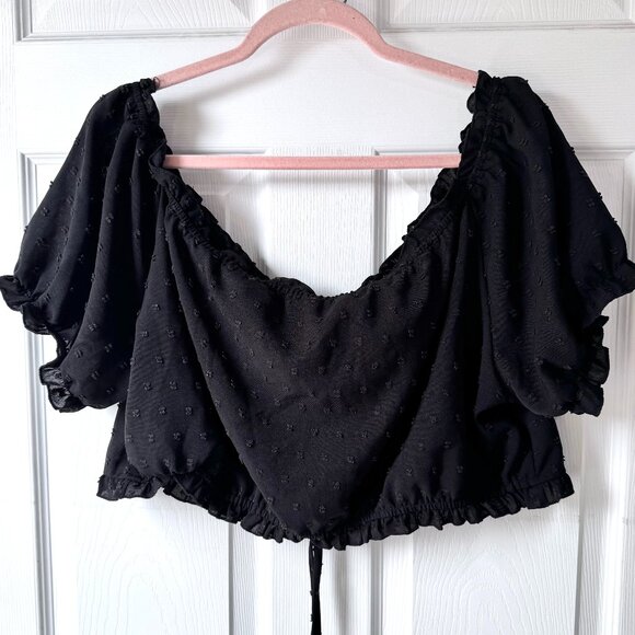 Shein Off the Shoulder Drawstring Crop Top 3XL(US 18) in EUC - Picture 5 of 8